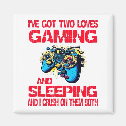 Gaming And Sleeng Gamer Valentines Day Boys Kids  Magneet (Voorkant)