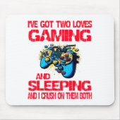 Gaming And Sleeng Gamer Valentines Day Boys Kids  Muismat (Voorkant)