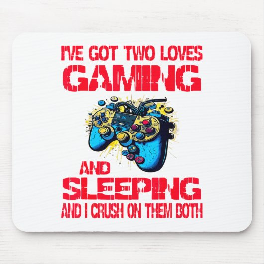 Gaming And Sleeng Gamer Valentines Day Boys Kids  Muismat (Voorkant)
