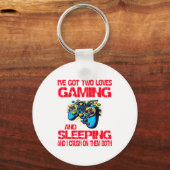 Gaming And Sleeng Gamer Valentines Day Boys Kids  Sleutelhanger (Voorkant)