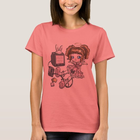 Gaming Angel Mascot Tshirt (Voorkant)