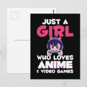 Gaming Anime Japans meisje Manga Otaku Kinder Briefkaart (Voorkant / Achterkant)