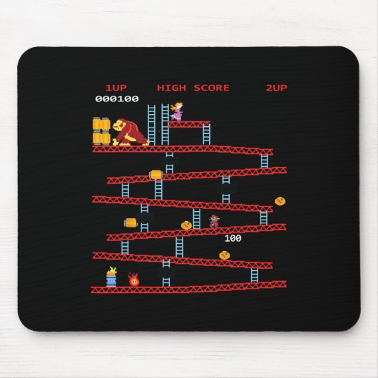 Gaming Arcade Retro Videogameconsole Vintage Gamer Muismat (Voorkant)
