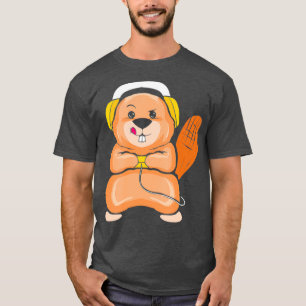 Gaming Beaver Lover Funny Gamer Gift voor Video T-shirt