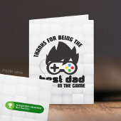 Gaming Beste papa in het spel Vouwbare groet Kaart