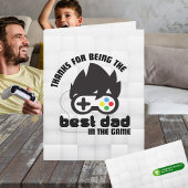 Gaming Beste papa in het spel Vouwbare groet Kaart