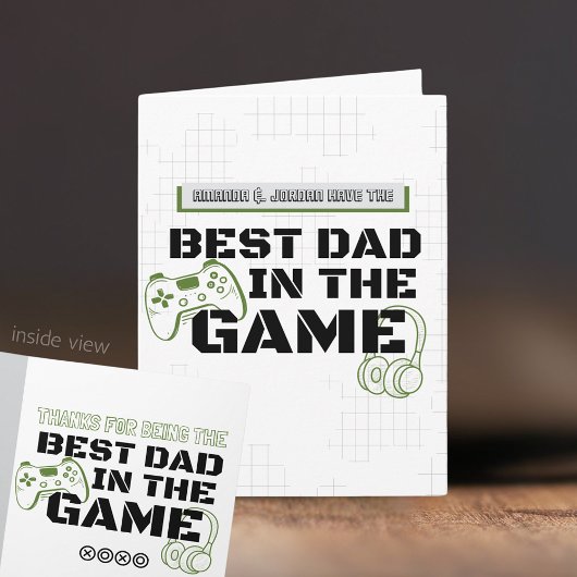 Gaming Beste Vader In Het Spel Gepersonaliseerde V Kaart