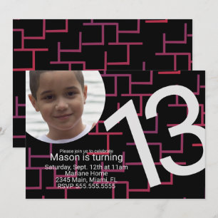 Gaming Birthday Party Maze Gamer Fotouitnodiging Kaart