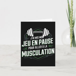 Gaming Bodybuilding Video Games Geek Gamer Gift Vo Kaart