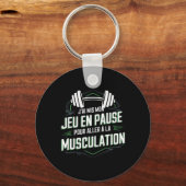 Gaming Bodybuilding Video Games Geek Gamer Gift Vo Sleutelhanger (Voorkant)