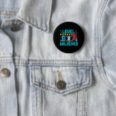 Gaming Boy Level 8 Ontgrendeld 8e Verjaardagsvideo Ronde Button 5,7 Cm (In situ)