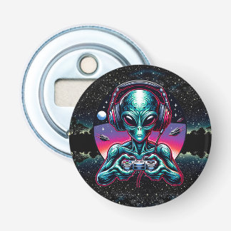Gaming buitenaards wezen button flesopener