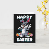 Gaming Bunny Gamer Easter Bysket Kaart (Gele Bloem)
