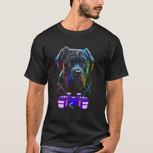 Gaming Cane Corso Dog Player Animal Video Gamer Me T-shirt (Voorkant)