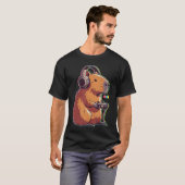 Gaming Capybara Cool Gamer Capy Rodent Men Boys Yo T-shirt (Voorkant volledig)