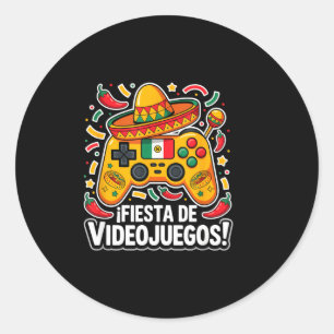 Gaming cinco de mayo basketbal ronde sticker