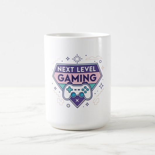 "Gaming Coffee Mug 15oz | Next Level Gaming Badge  Koffiemok (Center)