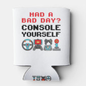 Gaming Console Funny Pun Gamer Video Games Player Blikjeskoeler (Achterkant)