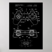 Gaming Controller-blauwdrukkunst Poster (Voorkant)