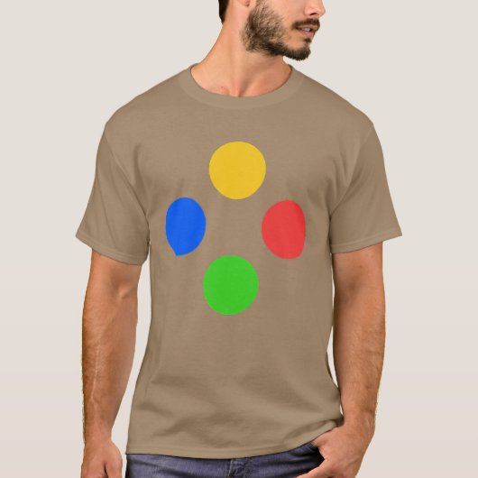 Gaming Controller Buttons ABXY friends T-shirt (Voorkant)