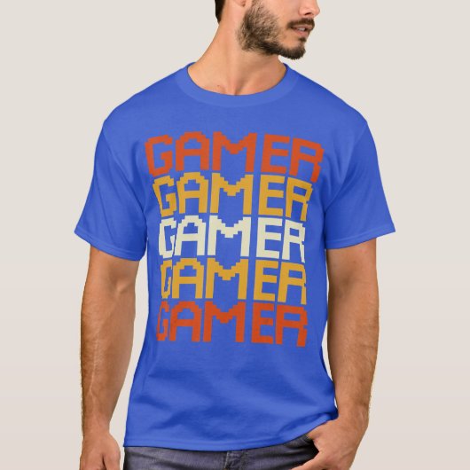 Gaming Controller Computer Sport Gamer Cadeau Retr T-shirt (Voorkant)