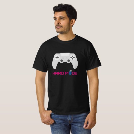 Gaming Controller Harde Modus T-shirt (Voorkant volledig)