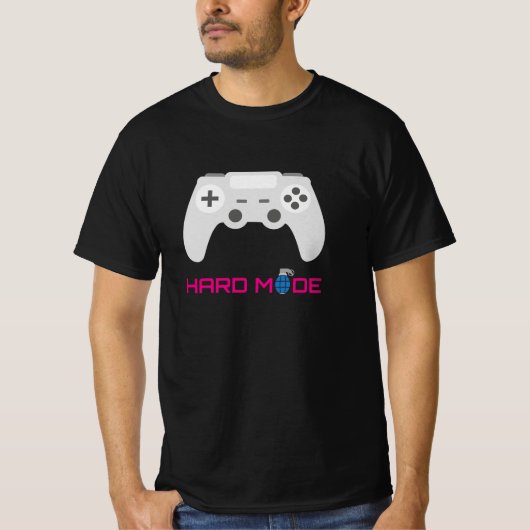 Gaming Controller Harde Modus T-shirt (Voorkant)