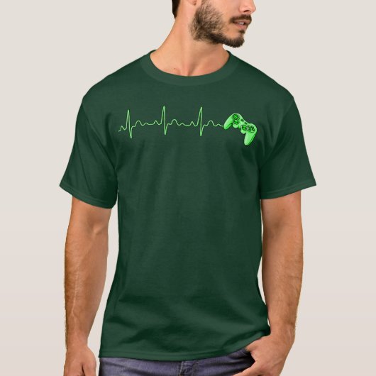 Gaming Controller Hartslag Meisje Voor Verslaafde  T-shirt (Voorkant)
