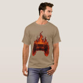 Gaming Controller in brand Gamingliefhebber Consol T-shirt (Voorkant volledig)