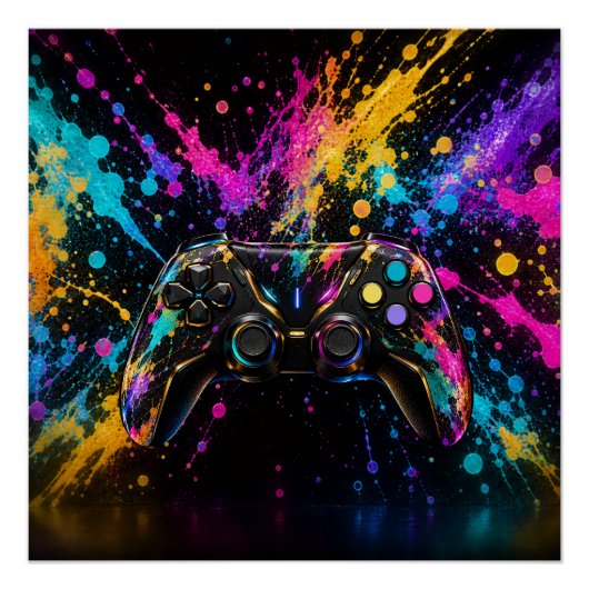 Gaming Controller Muurkunst Perfect Poster (Voorkant)