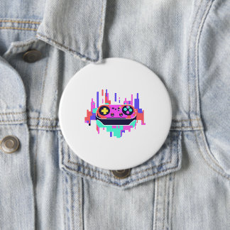 Gaming controller pixelated badge Ronde 10 cm Ronde Button 4,0 Cm