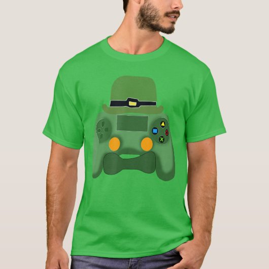Gaming Controller St. Patrick's Day Gamer Jongens T-shirt (Voorkant)