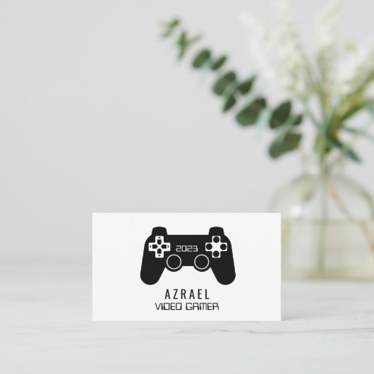 Gaming controller, video gamer Visitekaartje (Staand voorkant)