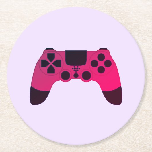 Gaming Controller Video games Nerd Gamer Ronde Kartonnen Onderzetter (Voorkant)