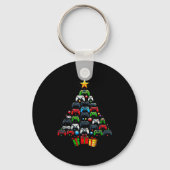 Gaming Controllers Christmas Tree Funny Gamer Boys Sleutelhanger (Voorkant)