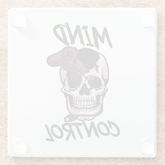 Gaming design voor de allerbeste beheersing glazen onderzetter (Achterkant)