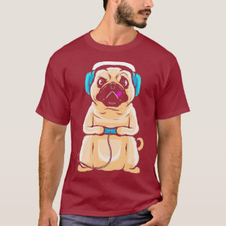 Gaming Dog Lover Funny Gamer Gift voor Video T-shirt