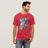 Gaming Doodle vrienden vriend T-shirt (Voorkant volledig)
