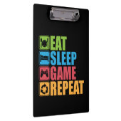 Gaming - Eat, Slaap, Game, Herhaal - Gamer, grappi Klembord (Rechts)