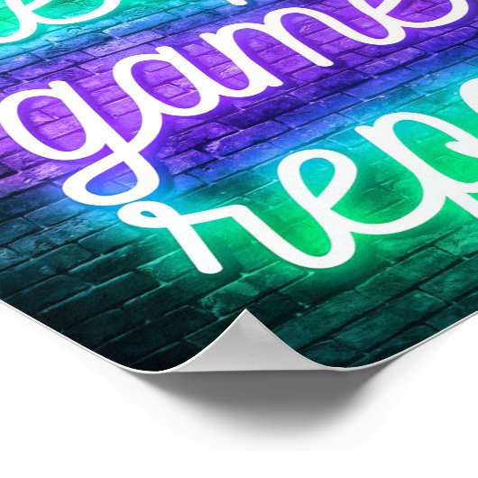 Gaming Eat Sleep Herhaal Poster (Hoek)