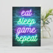 Gaming Eat Sleep Herhaal Save The Date (Staand voorkant)