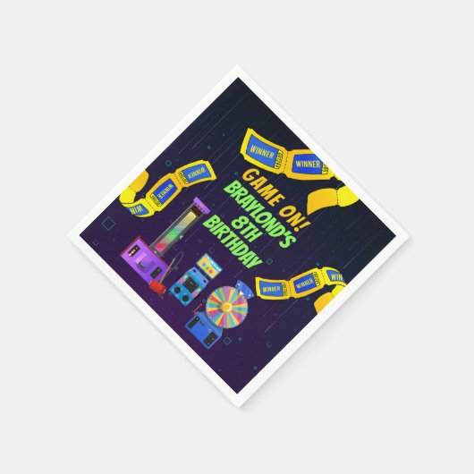 Gaming en Arcade Birthday Servet (Hoek)