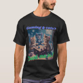 Gaming en katten t-shirt (Voorkant)