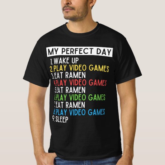 Gaming en Ramen Lover Funny Video Games My Perfec T-shirt (Voorkant)