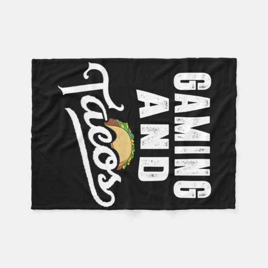 Gaming en Tacos Retro Video Speler Taco Fan Fleece Deken (Voorkant (Horizontaal))