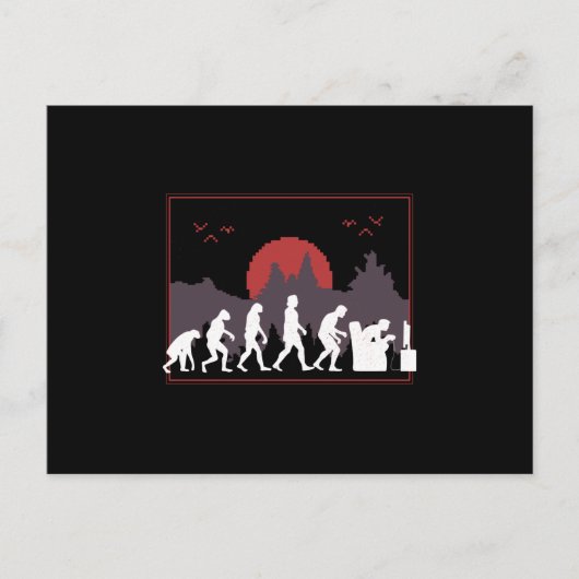 Gaming Evolution Funny Briefkaart (Voorkant)