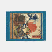 Gaming Frog Art Ukiyo-e Japanese Gamer Anime Men W Fleece Deken (Voorkant (Horizontaal))