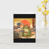 Gaming Frog Art Ukiyo-e Japanese Gamer Anime Men W Kaart (Gele Bloem)