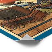 Gaming Frog Art Ukiyo-e Japanese Gamer Anime Men W Poster (Hoek)