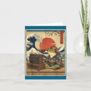 Gaming Frog Kunst Ukiyo-e Japanse Gamer Anime Mann Kaart